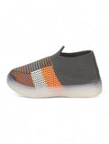 Casual Slip On Shoes With Led Light - Grey