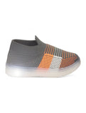 Casual Slip On Shoes With Led Light - Grey