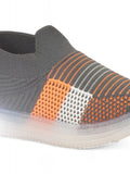 Casual Slip On Shoes With Led Light - Grey