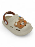 Cartoon Applique Anti-Slip Clogs - Cream