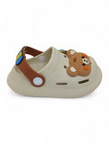 Cartoon Applique Anti-Slip Clogs - Cream