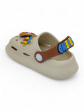 Cartoon Applique Anti-Slip Clogs - Cream