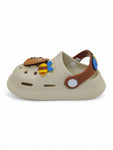 Cartoon Applique Anti-Slip Clogs - Cream