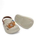 Cartoon Applique Anti-Slip Clogs - Cream