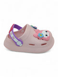Cartoon Applique Anti-Slip Clogs - Pink