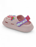 Cartoon Applique Anti-Slip Clogs - Pink