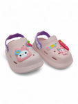 Cartoon Applique Anti-Slip Clogs - Pink