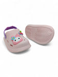 Cartoon Applique Anti-Slip Clogs - Pink