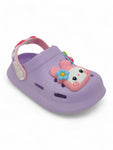 Cartoon Applique Anti-Slip Clogs - Purple