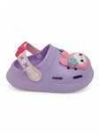 Cartoon Applique Anti-Slip Clogs - Purple