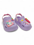 Cartoon Applique Anti-Slip Clogs - Purple