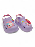Cartoon Applique Anti-Slip Clogs - Purple
