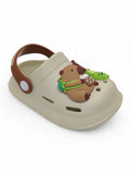 Cartoon Applique Anti-Slip Clogs - Beige