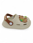 Cartoon Applique Anti-Slip Clogs - Beige