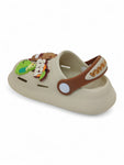 Cartoon Applique Anti-Slip Clogs - Beige