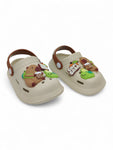 Cartoon Applique Anti-Slip Clogs - Beige