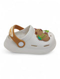 Cartoon Applique Anti-Slip Clogs - Cream