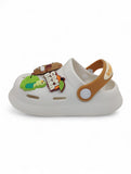 Cartoon Applique Anti-Slip Clogs - Cream