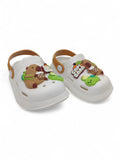 Cartoon Applique Anti-Slip Clogs - Cream