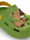 Cartoon Applique Anti-Slip Clogs - Green