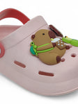 Cartoon Applique Anti-Slip Clogs - Pink