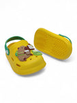 Cartoon Applique Anti-Slip Clogs - Yellow