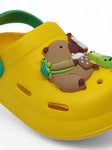 Cartoon Applique Anti-Slip Clogs - Yellow