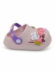 Cartoon Applique Anti-Slip Clogs - Pink