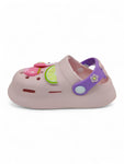 Cartoon Applique Anti-Slip Clogs - Pink