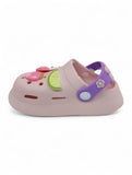 Cartoon Applique Anti-Slip Clogs - Pink