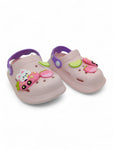 Cartoon Applique Anti-Slip Clogs - Pink