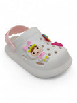 Cartoon Applique Anti-Slip Clogs - Cream