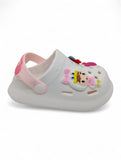 Cartoon Applique Anti-Slip Clogs - Cream