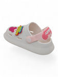 Cartoon Applique Anti-Slip Clogs - Cream