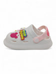 Cartoon Applique Anti-Slip Clogs - Cream