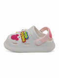 Cartoon Applique Anti-Slip Clogs - Cream