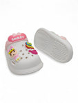 Cartoon Applique Anti-Slip Clogs - Cream