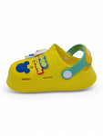 Cartoon Applique Anti-Slip Clogs - Yellow