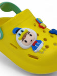 Cartoon Applique Anti-Slip Clogs - Yellow