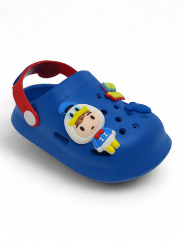 Cartoon Applique Anti-Slip Clogs - Navy Blue