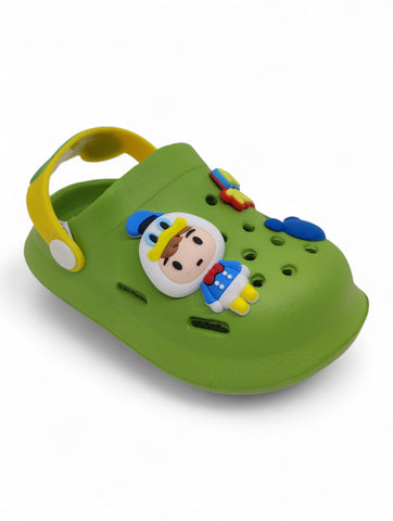 Cartoon Applique Anti-Slip Clogs - Green