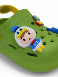 Cartoon Applique Anti-Slip Clogs - Green
