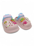 Cartoon Applique Anti-Slip Clogs - Pink