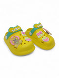 Cartoon Applique Anti-Slip Clogs - Yellow