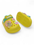 Cartoon Applique Anti-Slip Clogs - Yellow