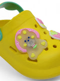 Cartoon Applique Anti-Slip Clogs - Yellow