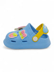 Cartoon Applique Anti-Slip Clogs - Blue