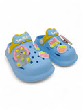 Cartoon Applique Anti-Slip Clogs - Blue