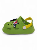 Cartoon Applique Anti-Slip Clogs - Green
