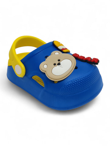 Cartoon Applique Anti-Slip Clogs - Blue